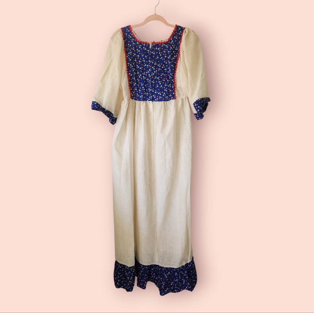 Vintage 70s Maxi Cottagecore Praire Dress - Picture 9 of 11